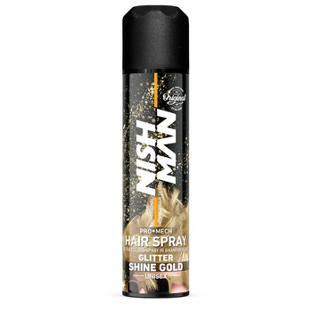 NISHMAN GLITTER HAIR SPRAY - GOLD,150 мл - Барбершоп - стильные и модные стрижки по доступной цене