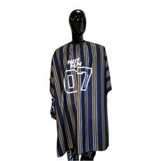 ПЕНЬЮАР NISHMAN BARBER CAPE (NISHMAN 07 GOLD WAX) Цвет: черный в полосу Размер: 120х145 см, от низа до горла 100 см - Барбершоп - стильные и модные стрижки по доступной цене