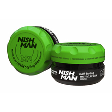 ГЛИНА ДЛЯ ВОЛОС NISHMAN MATTE CLAY HAIR STYLING WAX KERATIN M2 Аромат: зеленое яблоко, 30 мл - Барбершоп - стильные и модные стрижки по доступной цене