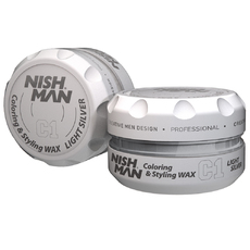 ЦВЕТНОЙ ВОСК ДЛЯ ВОЛОС NISHMAN HAIR PREMIUM C1 COLORING WAX (LIGHT GREY), 100 мл - Барбершоп - стильные и модные стрижки по доступной цене