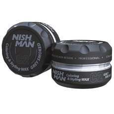 ЦВЕТНОЙ ВОСК ДЛЯ ВОЛОС NISHMAN HAIR PREMIUM C2 COLORING WAX (GREY SMOKED), 100 мл - Барбершоп - стильные и модные стрижки по доступной цене