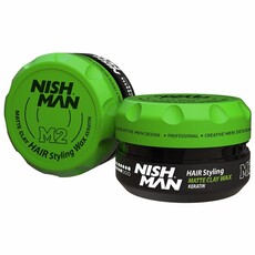 ГЛИНА ДЛЯ ВОЛОС NISHMAN MATTE CLAY HAIR STYLING WAX KERATIN M2 Аромат: зеленое яблоко, 100 мл - Барбершоп - стильные и модные стрижки по доступной цене