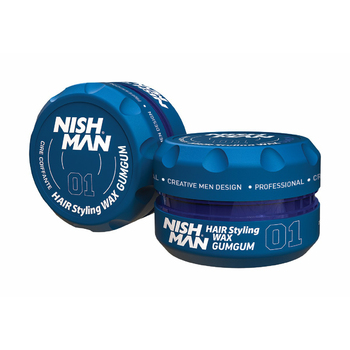 ВОСК ДЛЯ ВОЛОС NISHMAN AQUA HAIR STYLING  WAX 01 GUMGUM Аромат: жевательная резинка «Бабл-Гам», 100 мл - Барбершоп - стильные и модные стрижки по доступной цене
